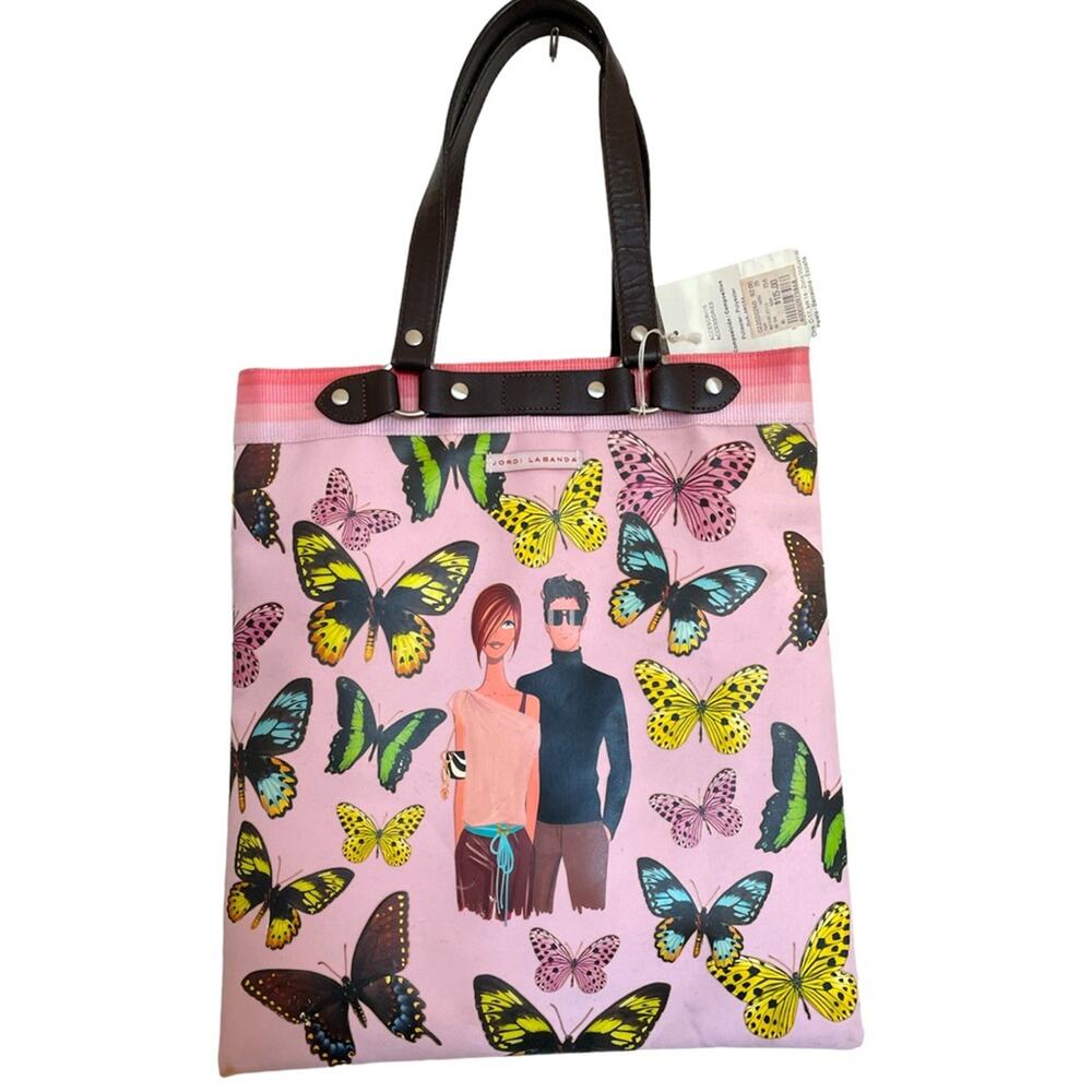 Jordi Labanda Pink European Butterfly Tote Bag